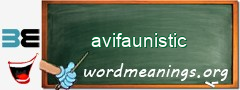 WordMeaning blackboard for avifaunistic